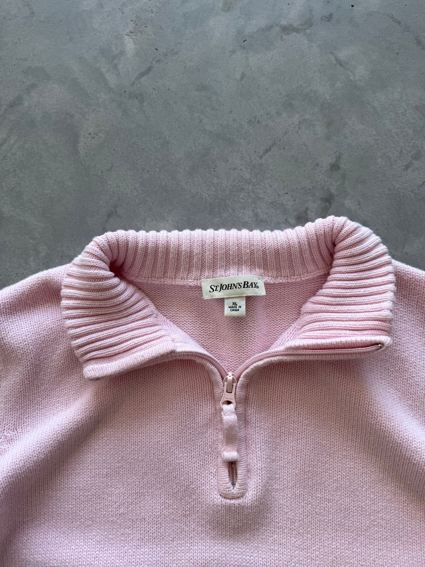 Vintage Baby Pink St. John’s Bay Sweater - XL