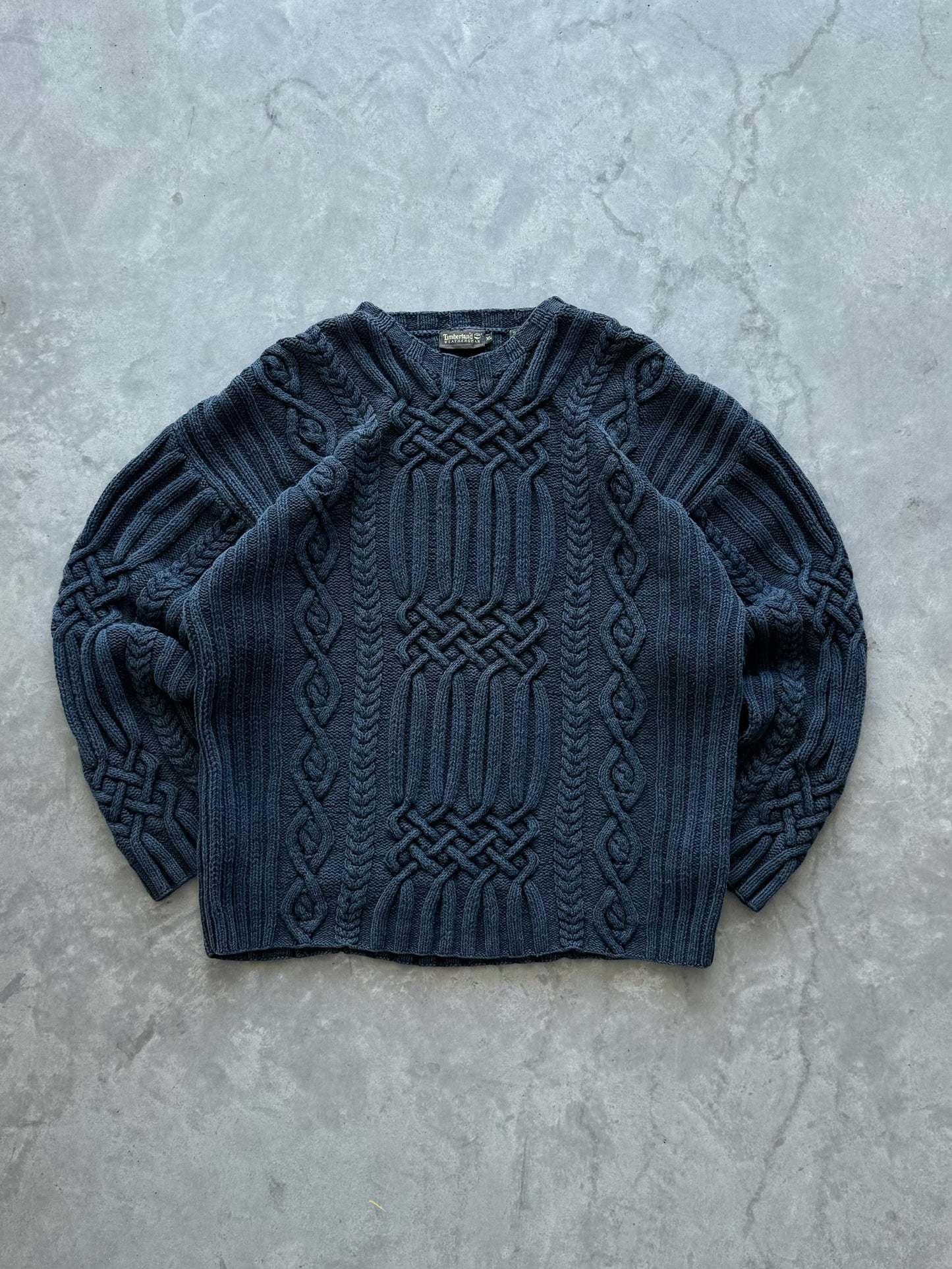 Vintage Timberland Cable Knit Sweater - XL