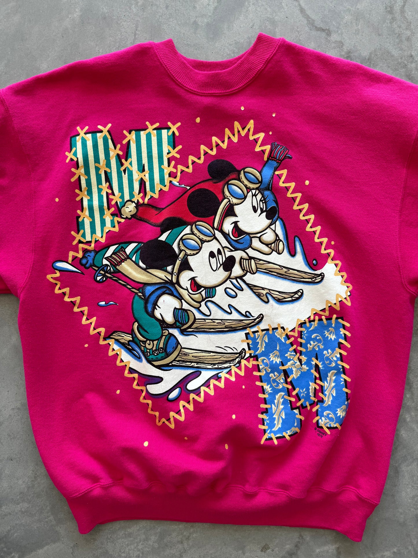 Vintage Mickey Ski Sweatshirt - L/XL