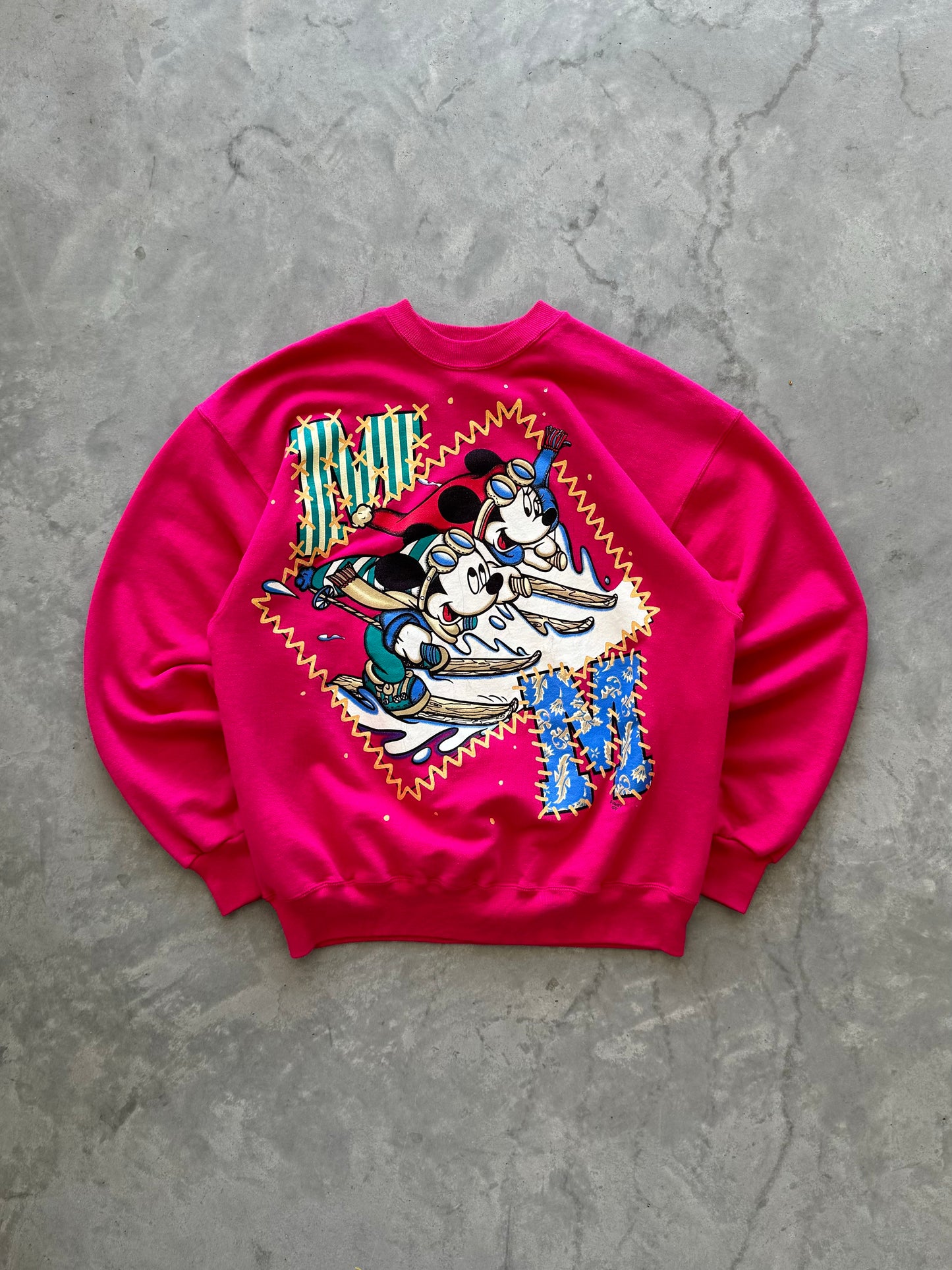 Vintage Mickey Ski Sweatshirt - L/XL
