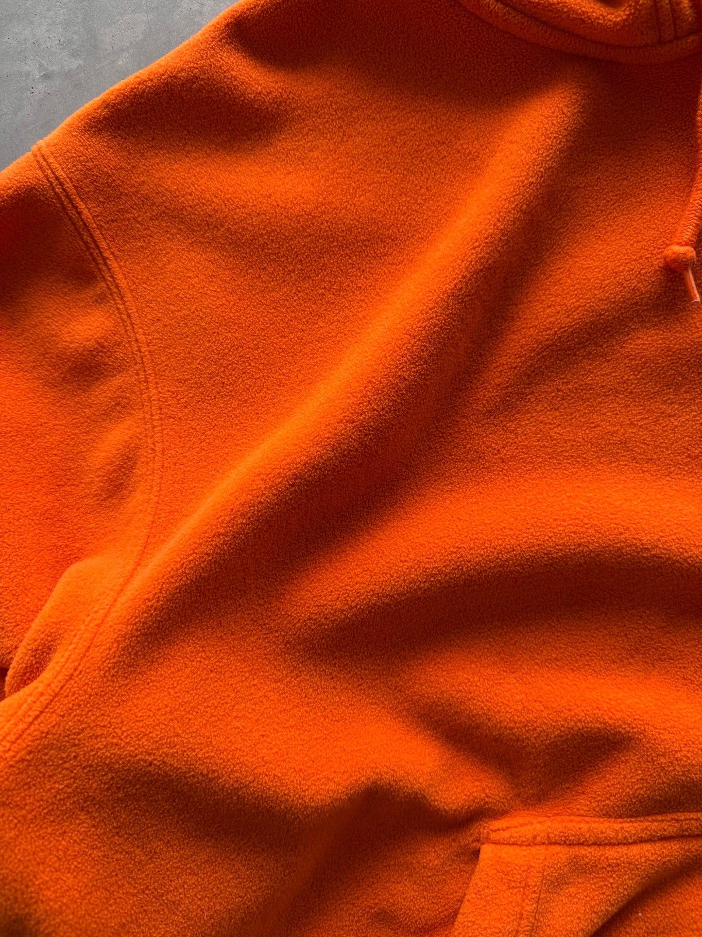 Vintage Orange Fleece Hoodie - XL