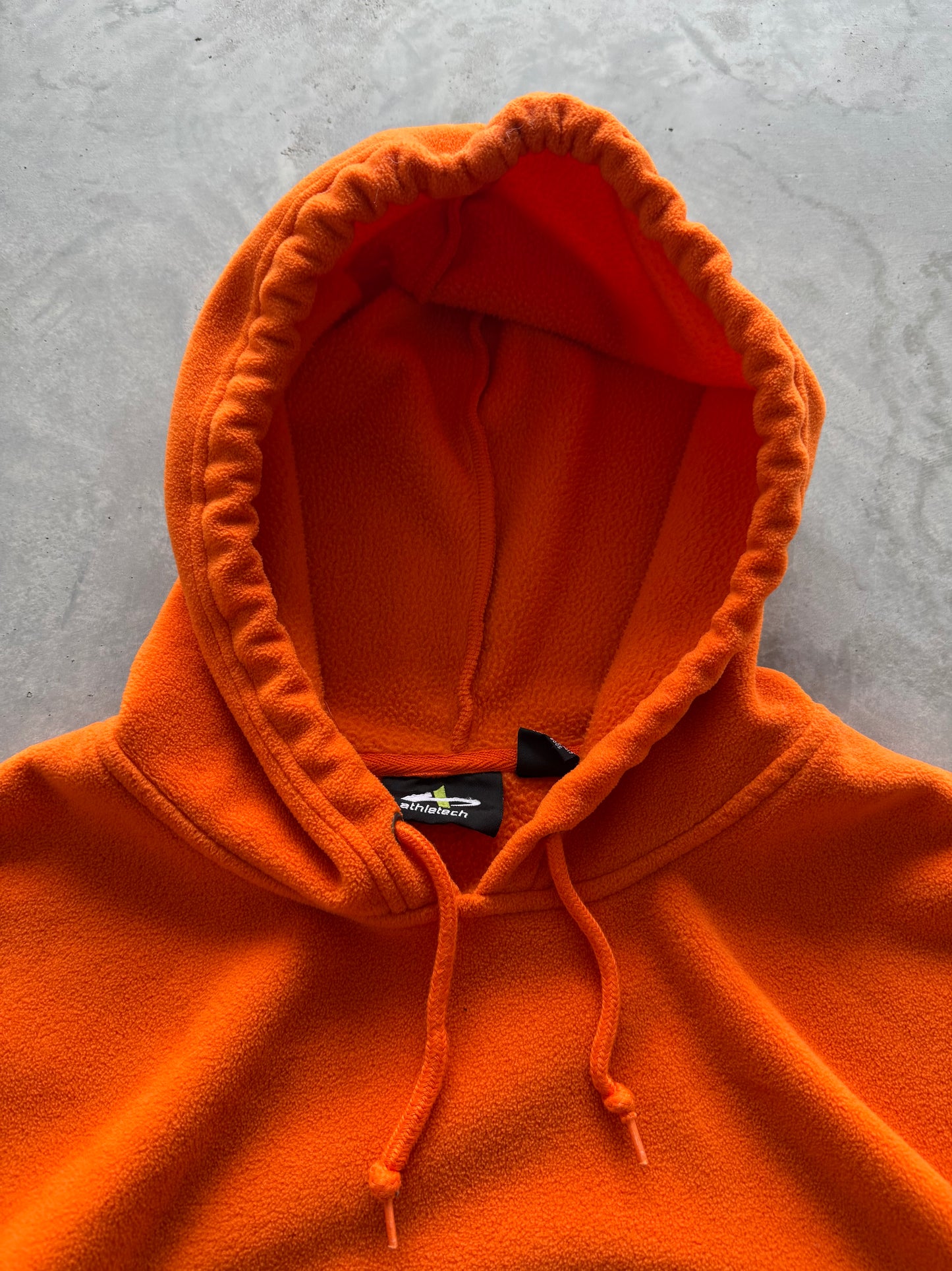 Vintage Orange Fleece Hoodie - XL