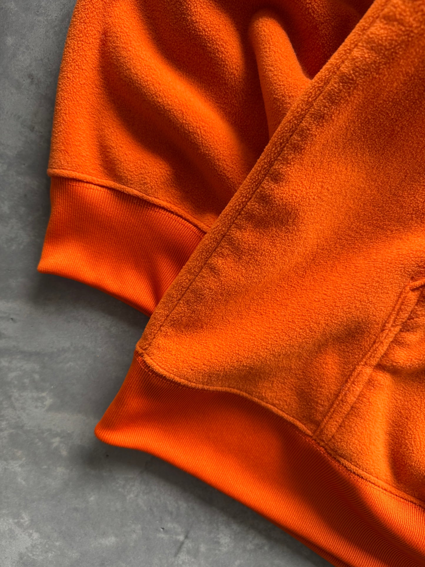 Vintage Orange Fleece Hoodie - XL