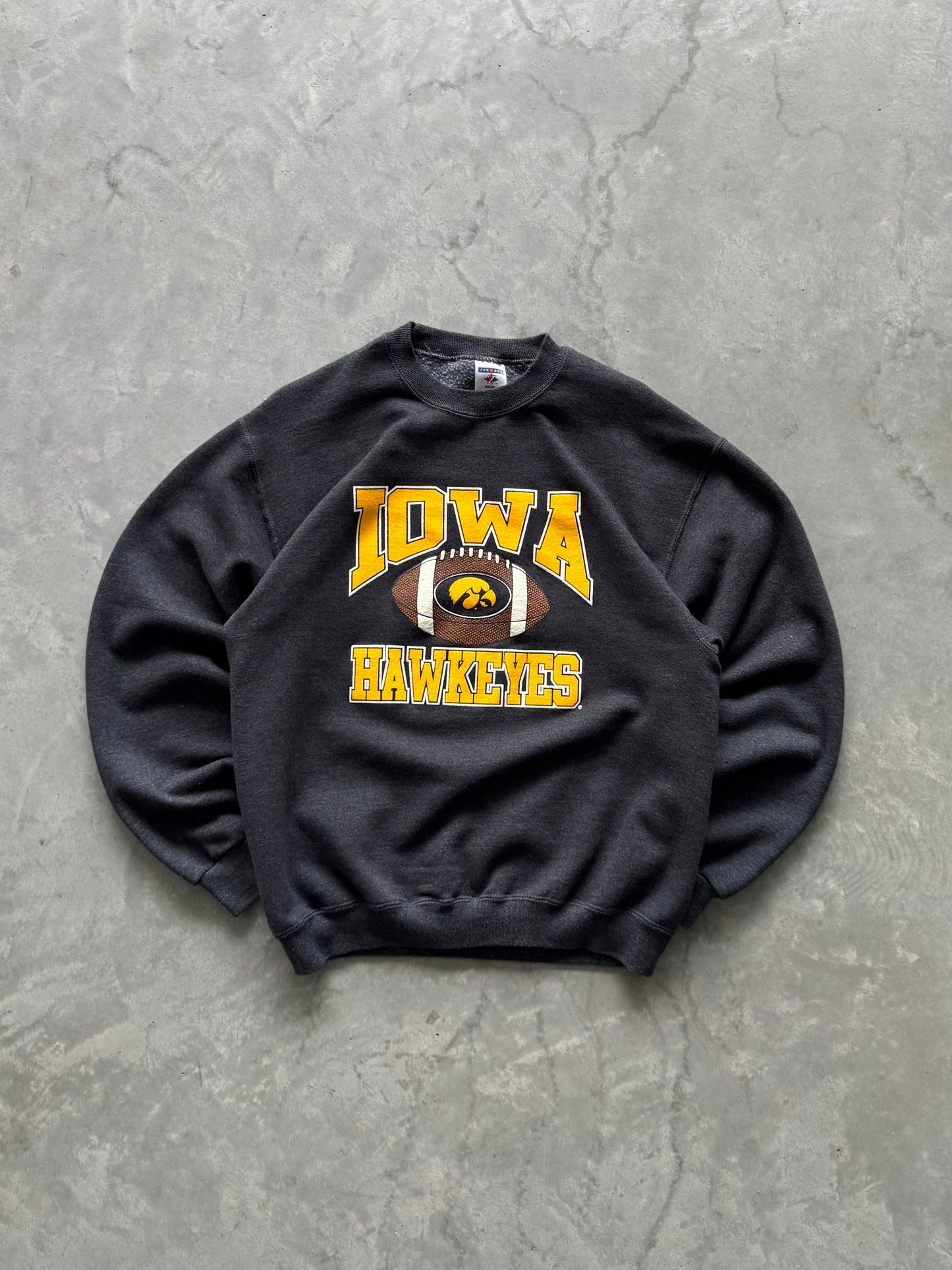 Vintage Iowa Hawkeyes Football Sweatshirt - M