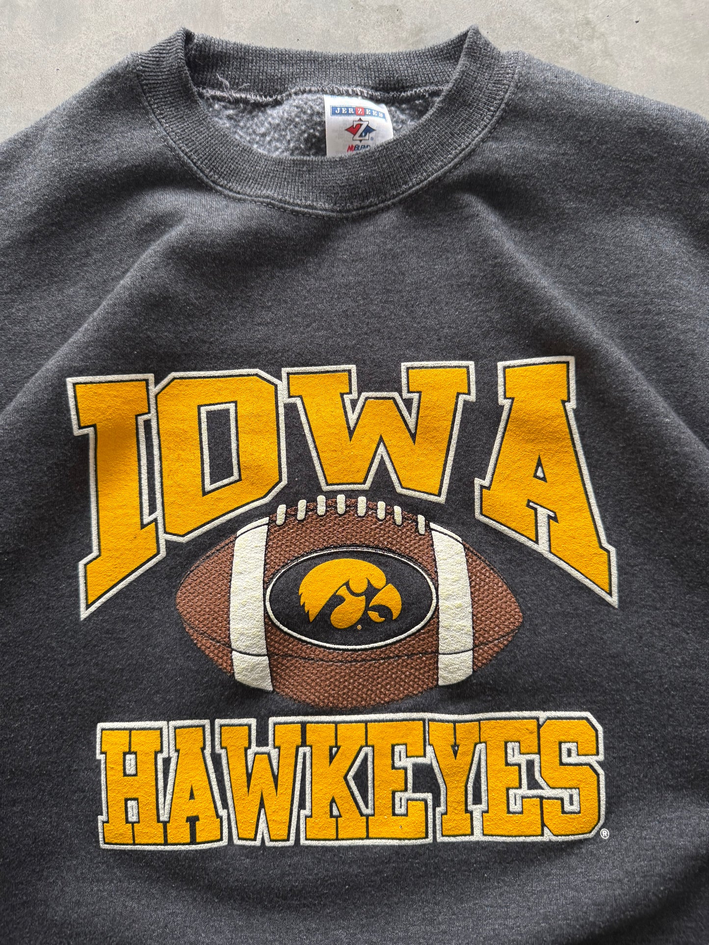 Vintage Iowa Hawkeyes Football Sweatshirt - M