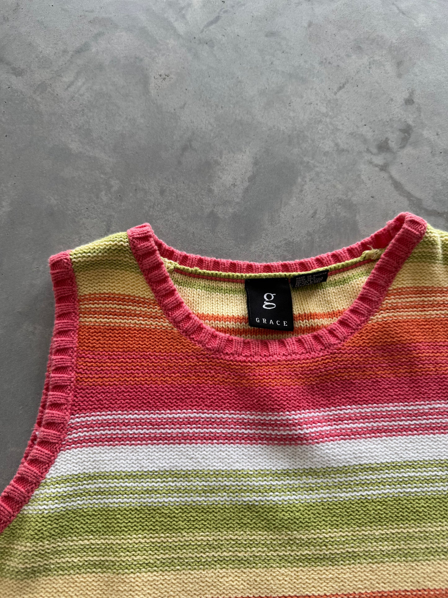 Vintage Knit Tank Top - L