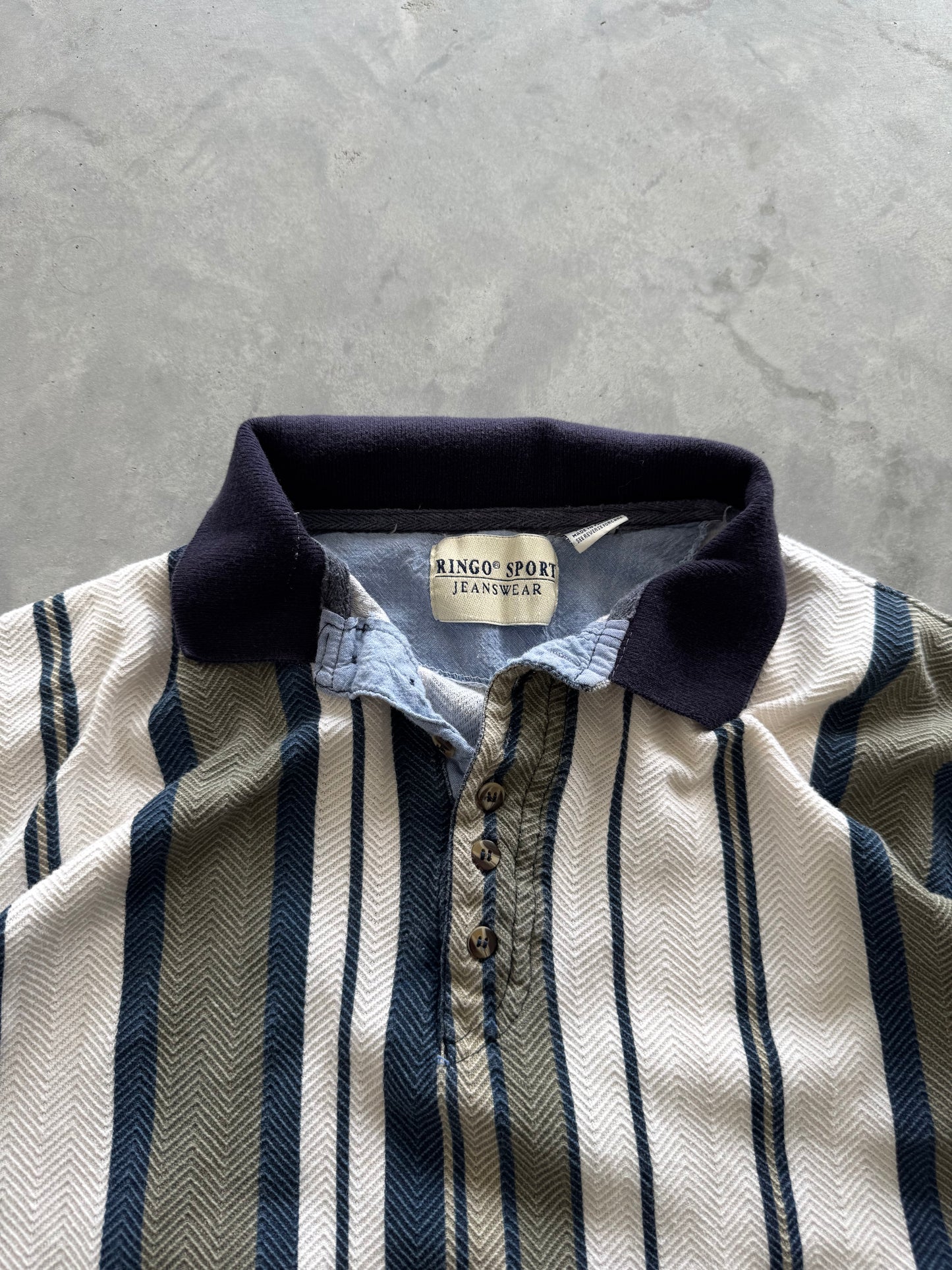 Vintage Striped Polo - XL