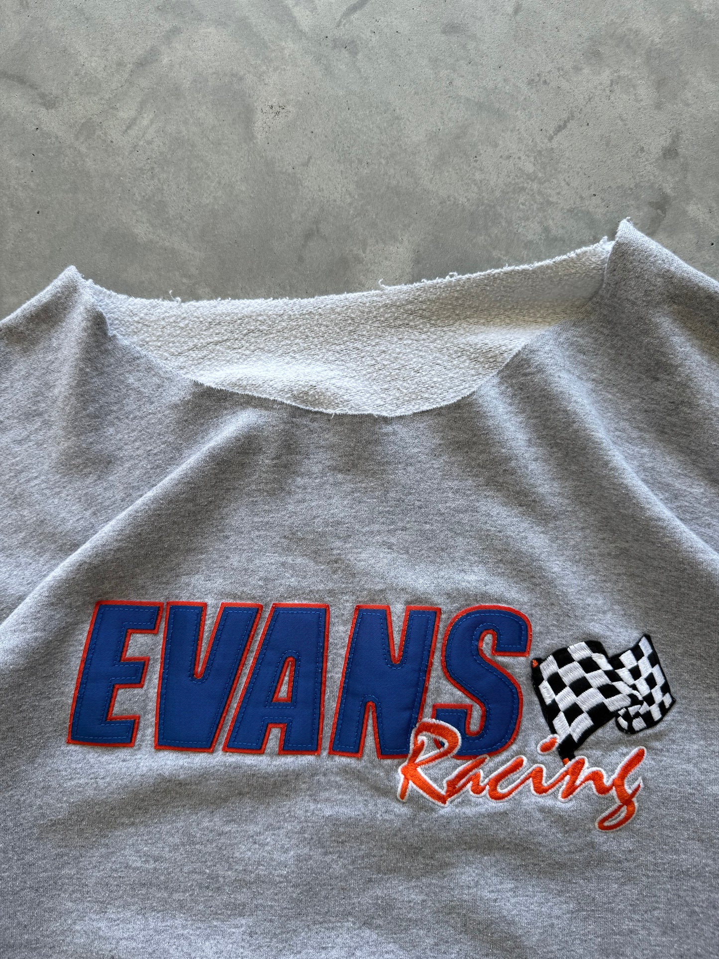Vintage Off The Shoulder Racing Sweatshirt - XL